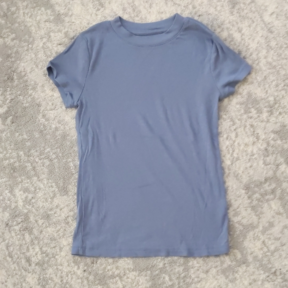 Target Light Blue Ribbed T-shirt Blue S